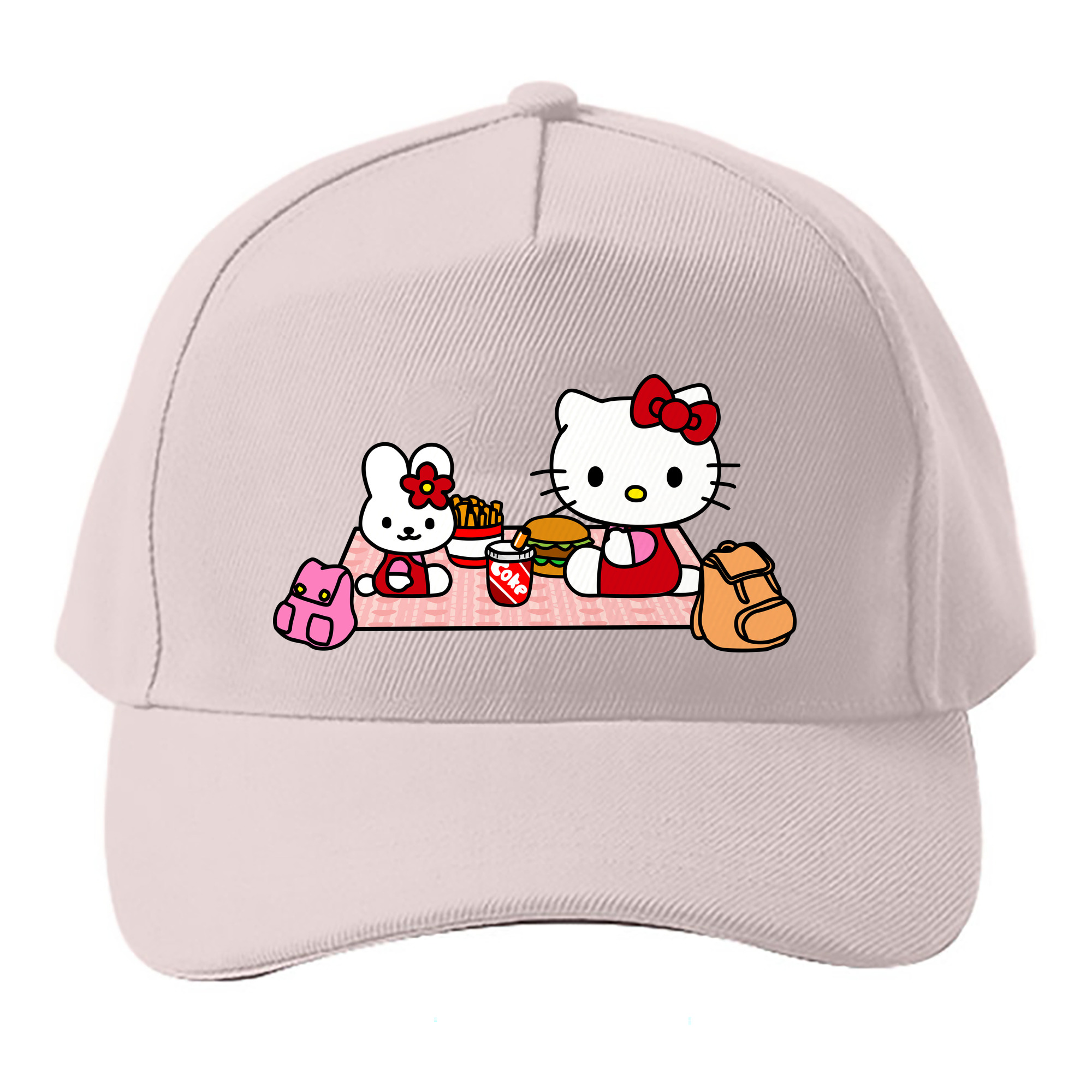 （画像用） Hello Kitty ハローキティ ベースボールキャップ 綿100％ 男女兼用 帽子 スポーツ